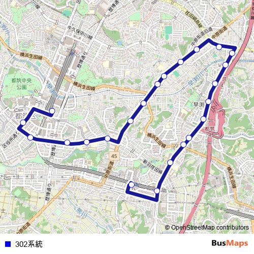 302계통 bus Line Map