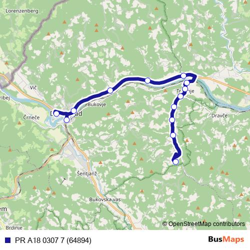 PR A18 0307 7 (64894) bus Line Map