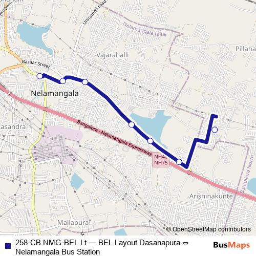 258-CB NMG-BEL Lt bus Line Map