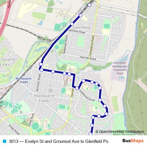 3013 bus Line Map