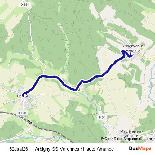 52esaf26 bus Line Map