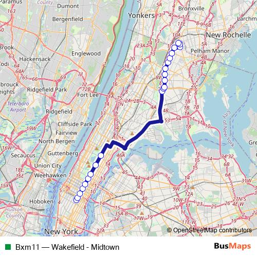 Bxm11 bus Line Map