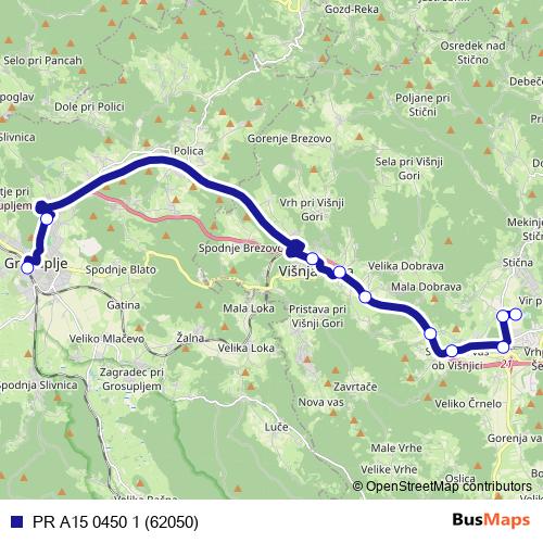 PR A15 0450 1 (62050) bus Line Map