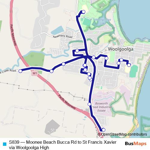 S839 bus Line Map