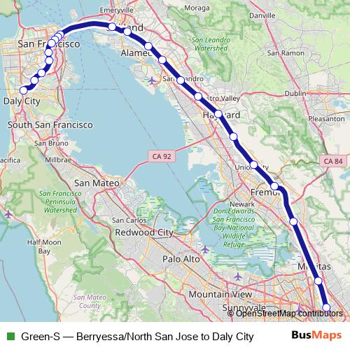 Green-S metro Line Map