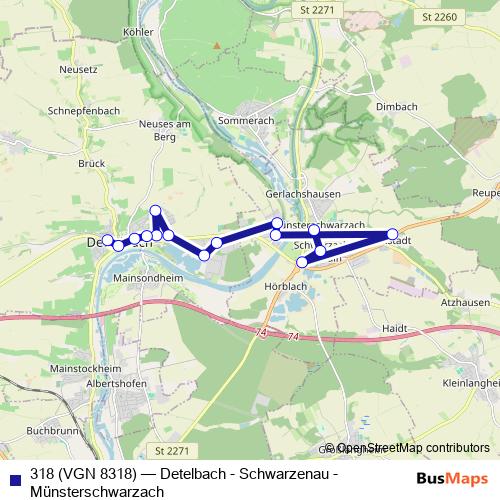 318 (VGN 8318) bus Line Map