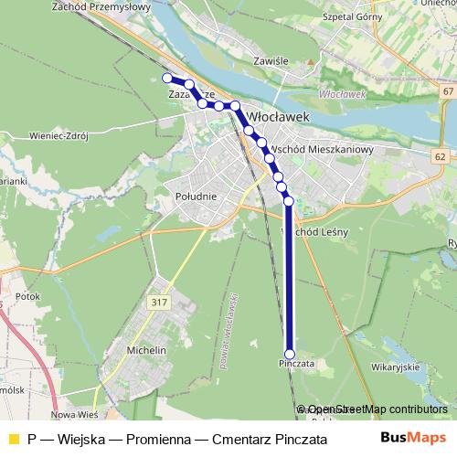 P bus Line Map