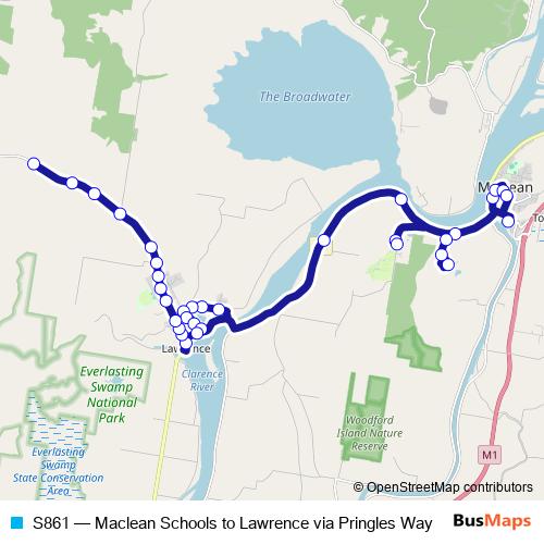 S861 bus Line Map