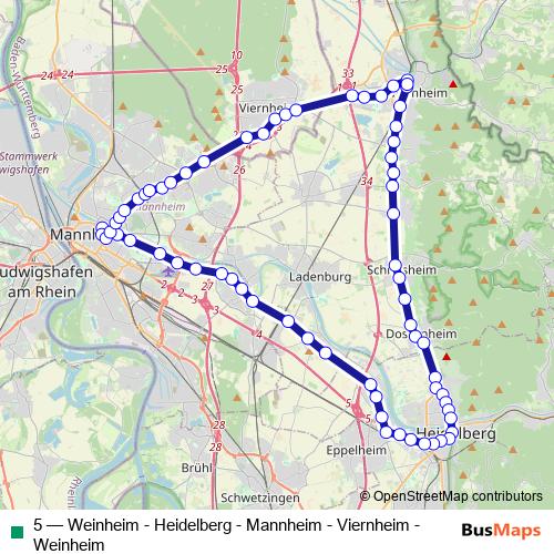 5 tram Line Map