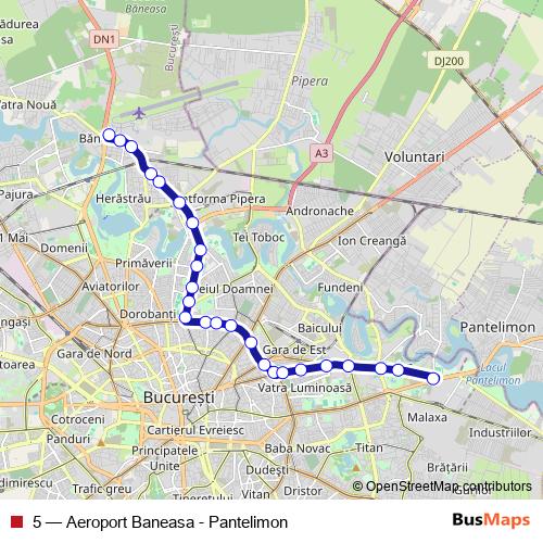 5 tram Line Map