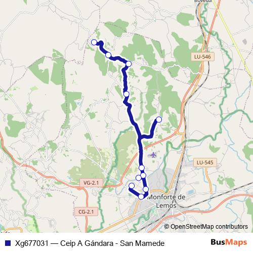 Xg677031 bus Line Map