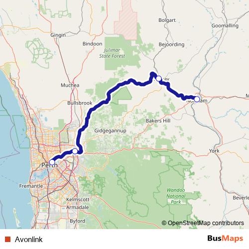 Avonlink rail Line Map