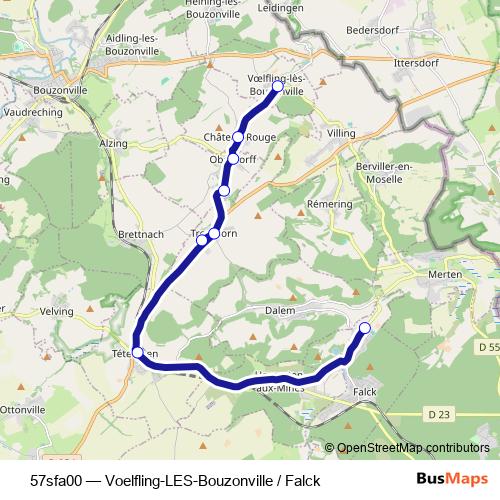 57sfa00 bus Line Map