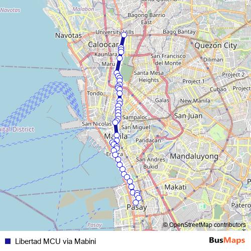 Libertad MCU via Mabini bus Line Map