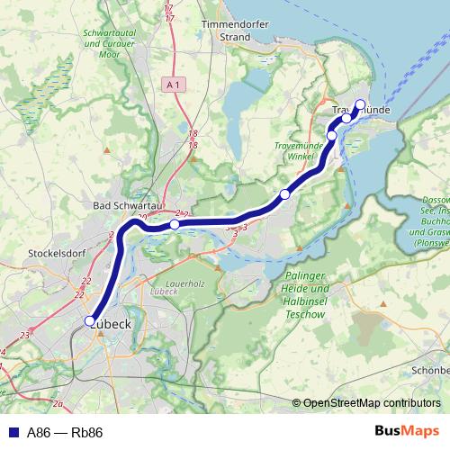 A86 rail Line Map