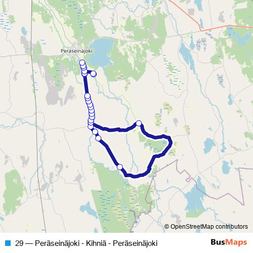 29 bus Line Map