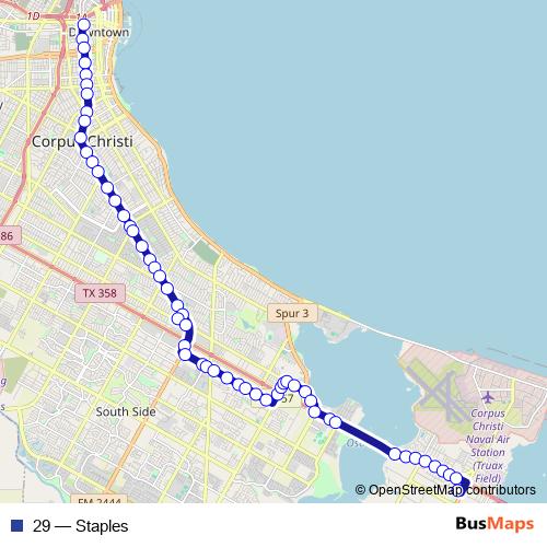 29 bus Line Map