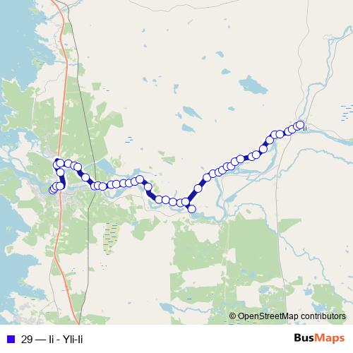 29 bus Line Map