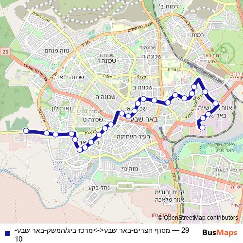 29 bus Line Map