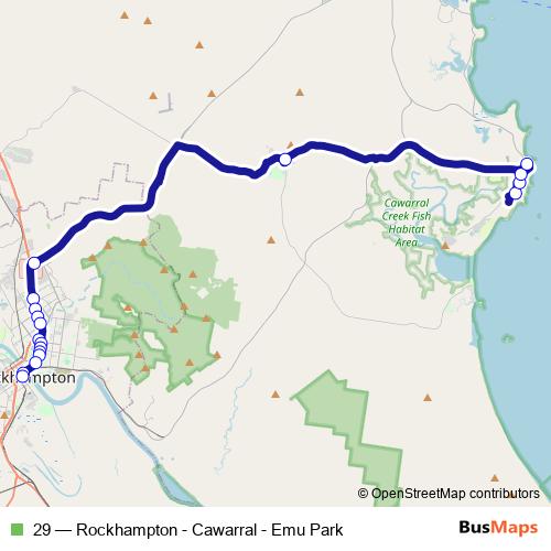 29 bus Line Map