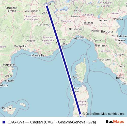 CAG-Gva air Line Map