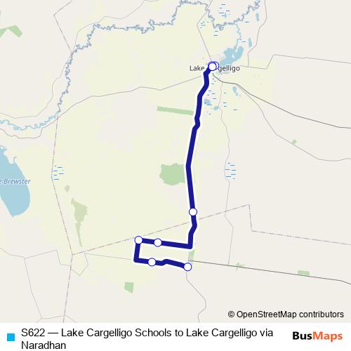 S622 bus Line Map