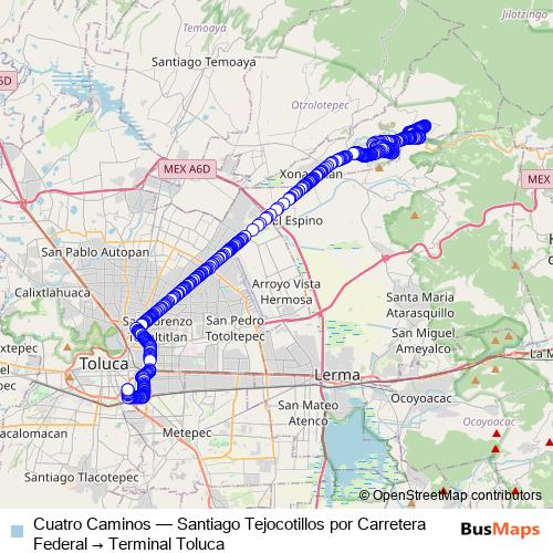 Cuatro Caminos bus Line Map