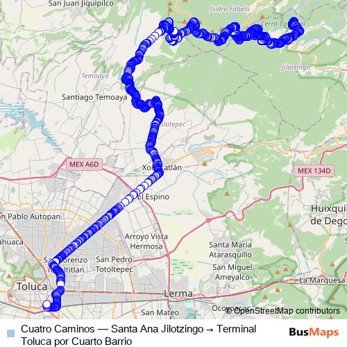 Cuatro Caminos bus Line Map