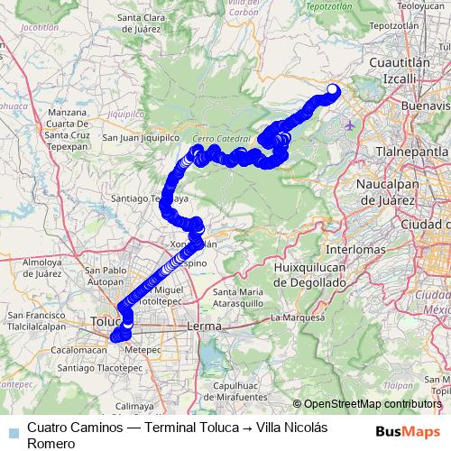 Cuatro Caminos bus Line Map