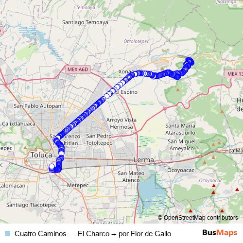 Cuatro Caminos bus Line Map