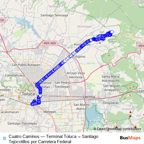 Cuatro Caminos bus Line Map
