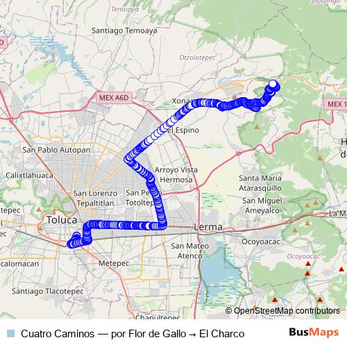Cuatro Caminos bus Line Map