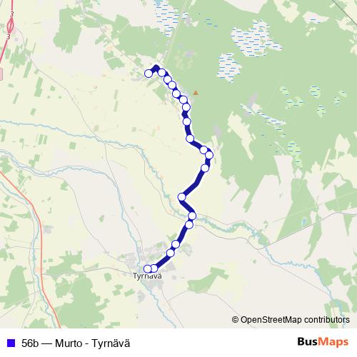 56b bus Line Map