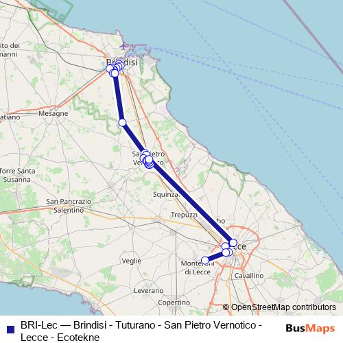 BRI-Lec bus Line Map