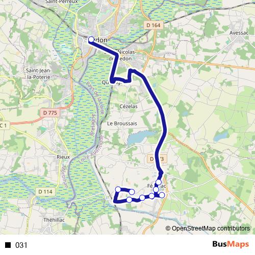 031 bus Line Map