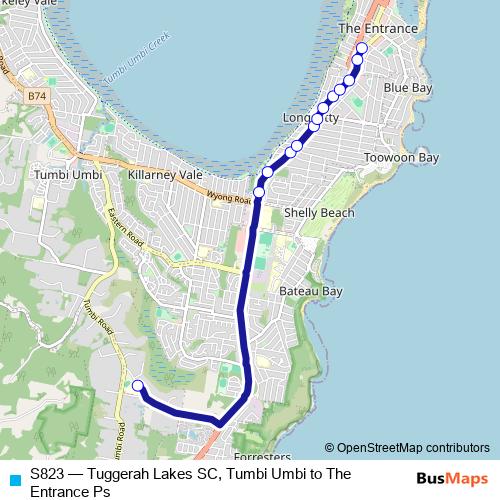 S823 bus Line Map