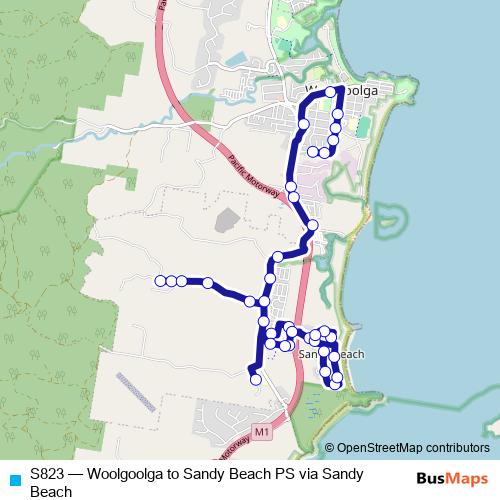 S823 bus Line Map