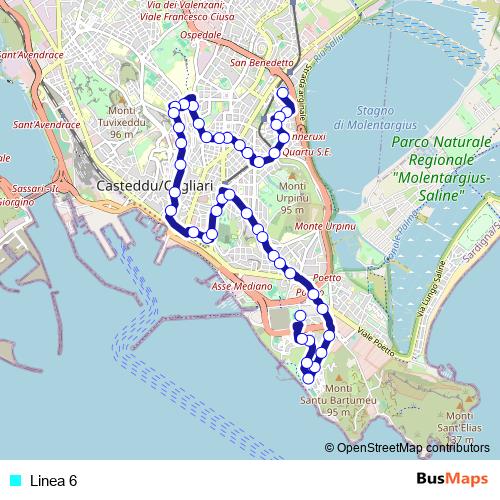Linea 6 bus Line Map