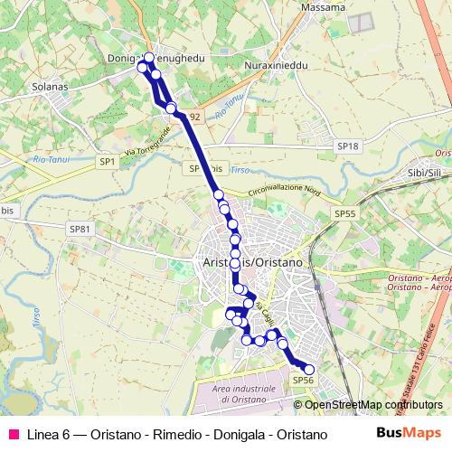 Linea 6 bus Line Map
