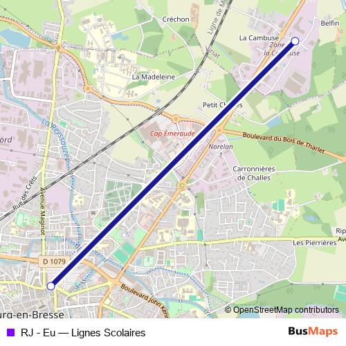 RJ - Eu bus Line Map
