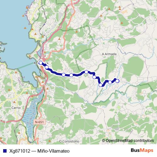 Xg871012 bus Line Map