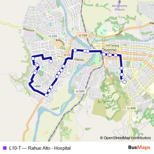 L10-T bus Line Map