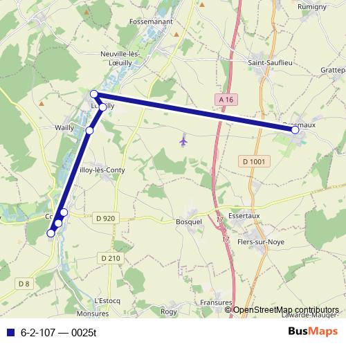 6-2-107 bus Line Map