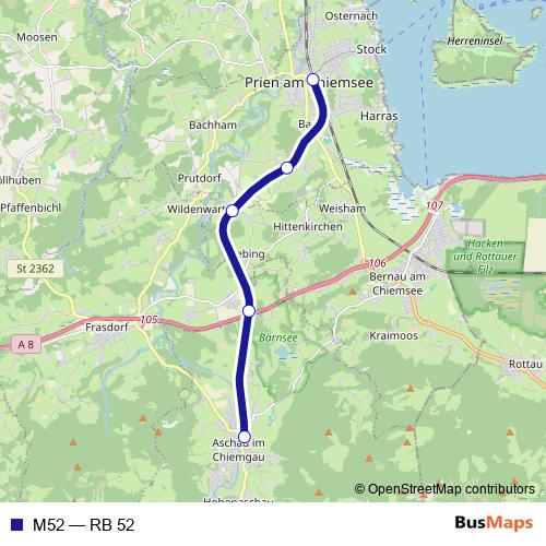 M52 rail Line Map