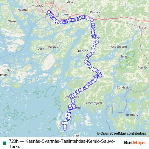 723h bus Line Map