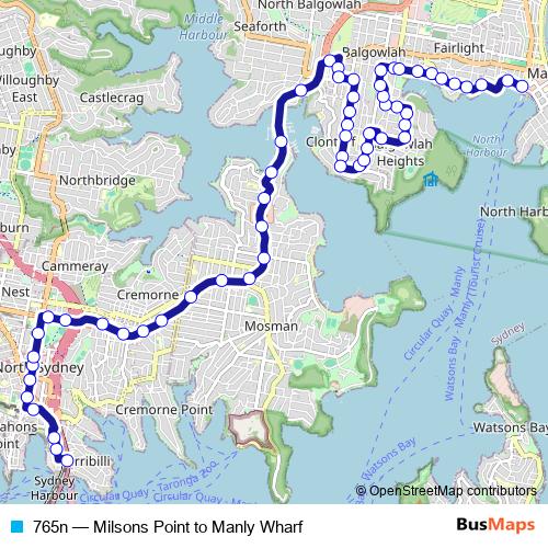 765n bus Line Map