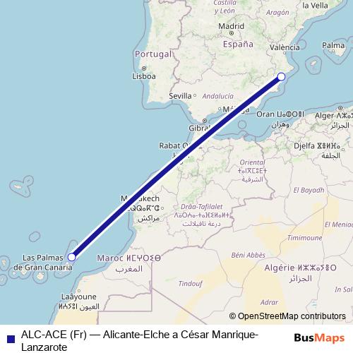 ALC-ACE (Fr) air Line Map
