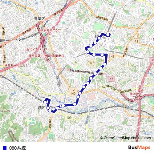 080계통 bus Line Map