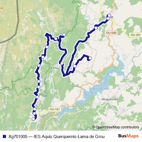 Xg701005 bus Line Map