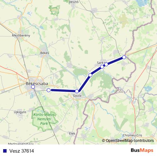Vesz 37614 rail Line Map